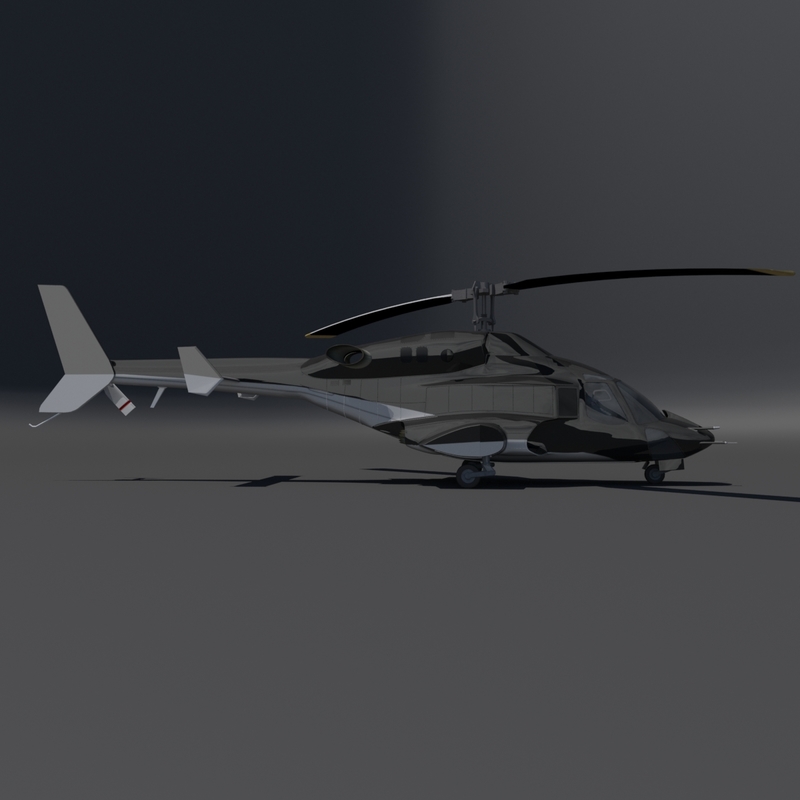 3d model airwolf weapons helcopter