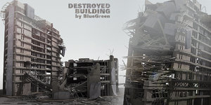 3d model destroyed building
