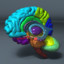 3d model human brain