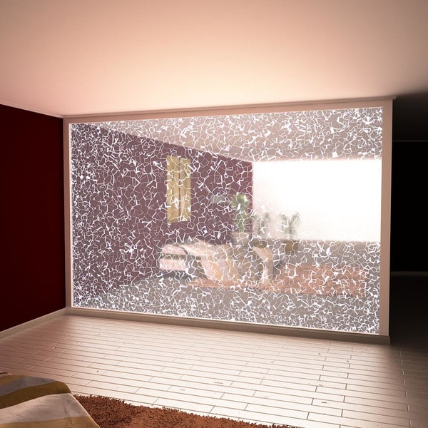 broken glass wall light