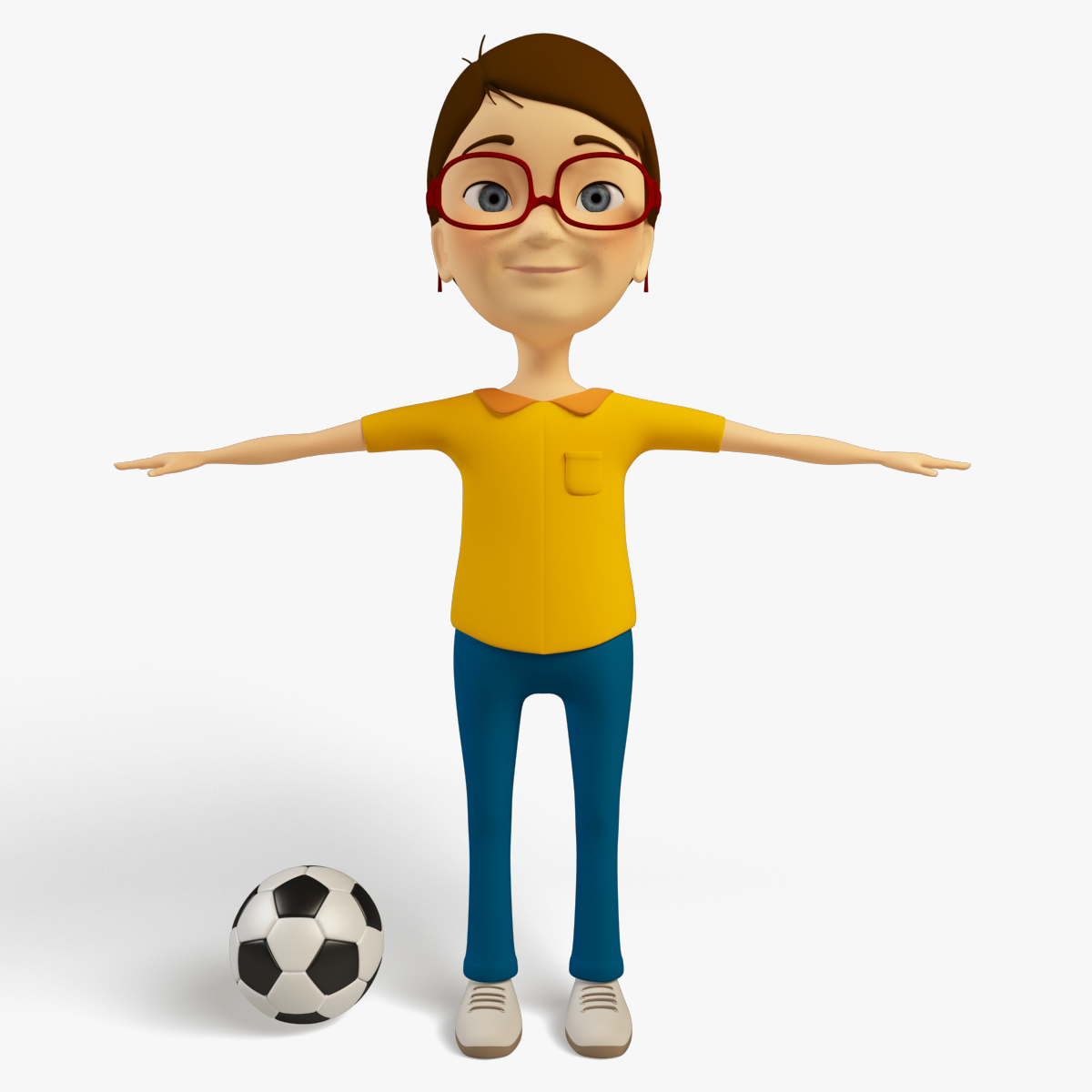 cartoon kid - rigged