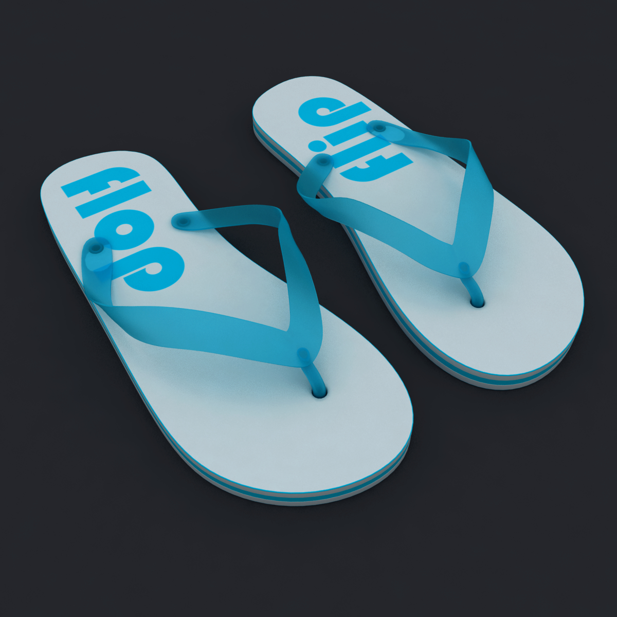 flip-flops footwear 3d model