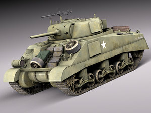 3d model tank equipment m4