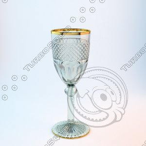 3d cantate crystal wine glass