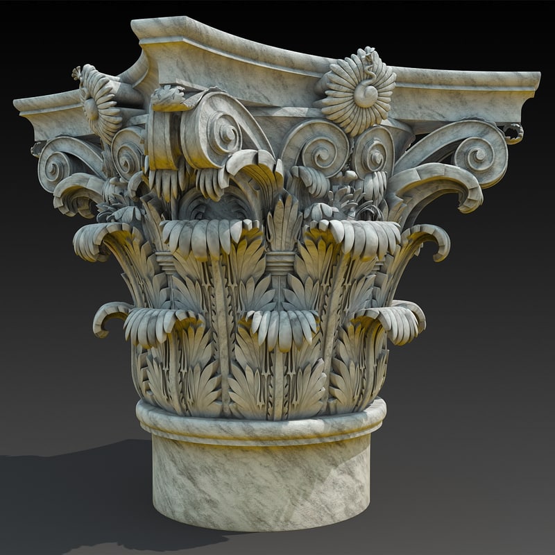 corinthian capital 3d model