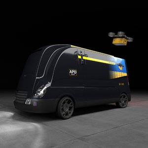 3ds max concept autonomous parcel delivery