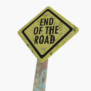sign road end model
