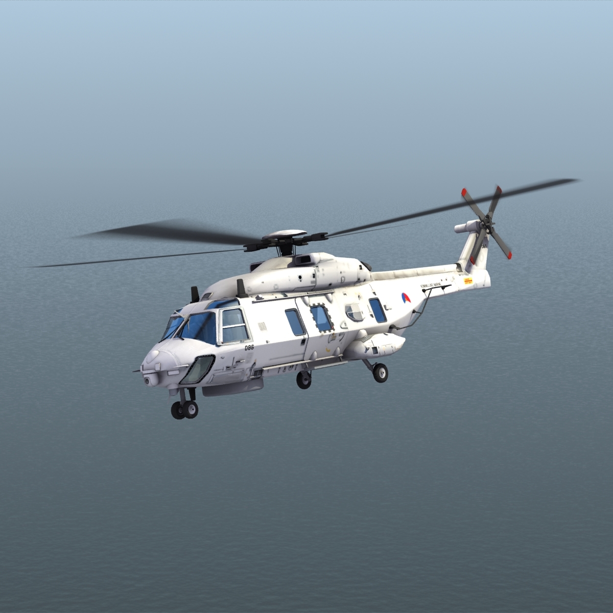 3d nfh nh90 helicopter dutch model