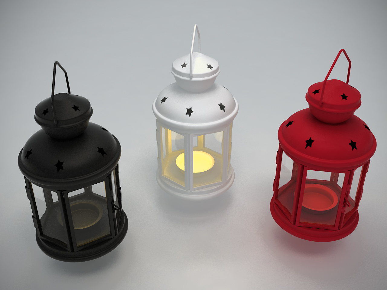 ikea tea light lantern 3d model