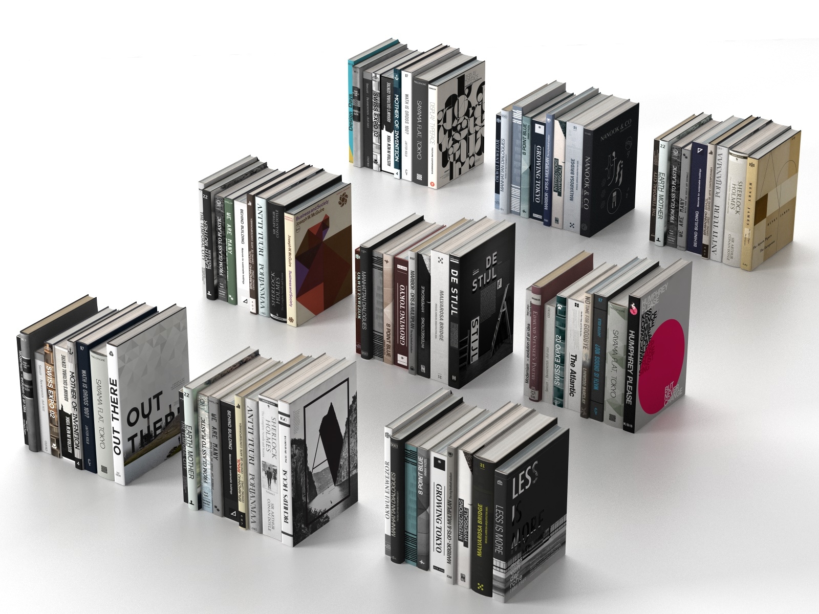 books 1 3d model