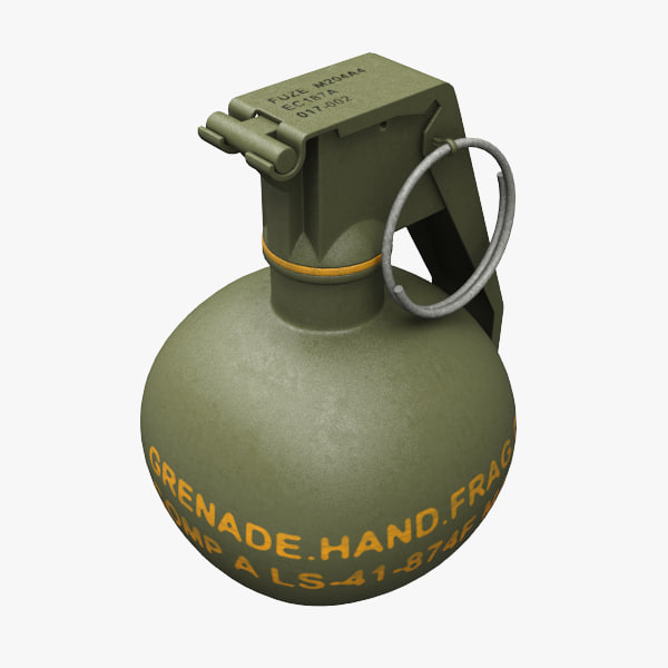 hand grenade m67 3d obj