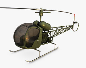 3d model bell 47 helicopter games