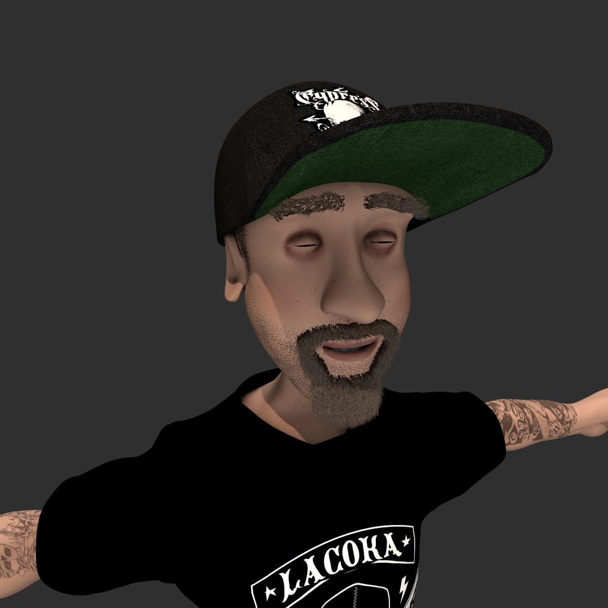 3d model toon cypress hill
