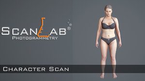 3d female body scan - model