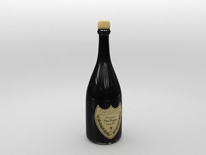 dom pérignon champagne bottle 3d model