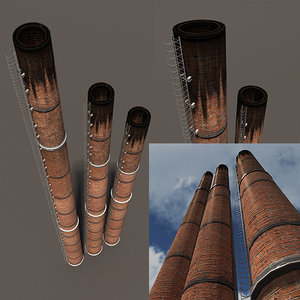 3ds chimney modelled