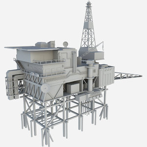 oil platform 3d model