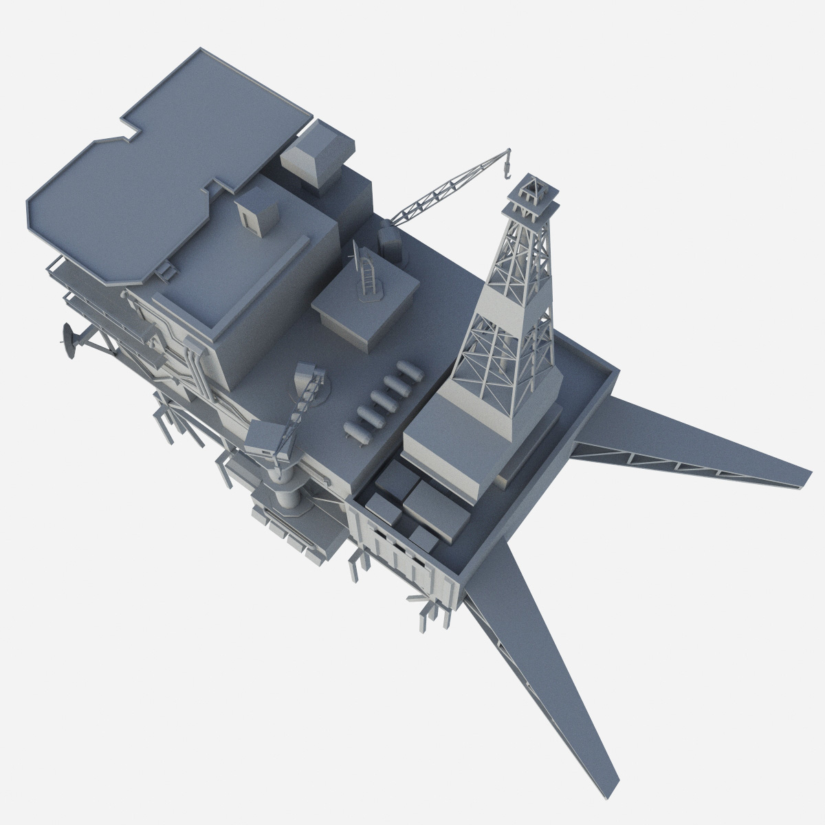 oil platform 3d model