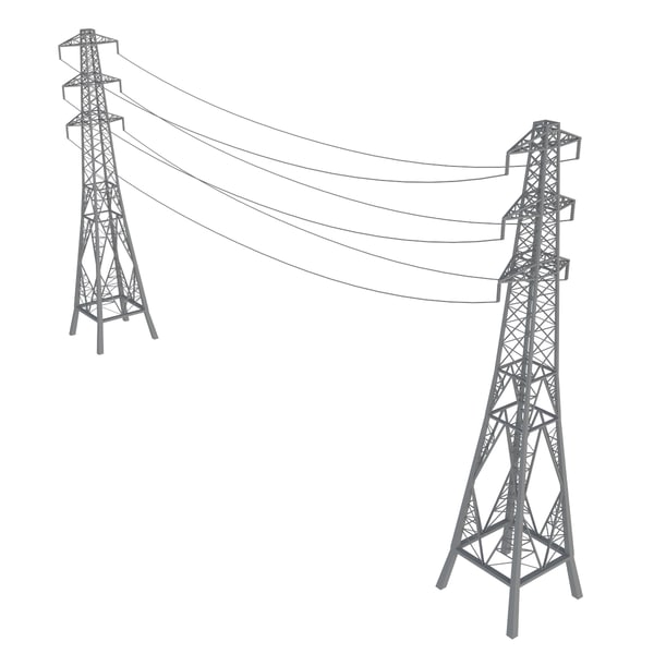 electric tower line 3d 3ds