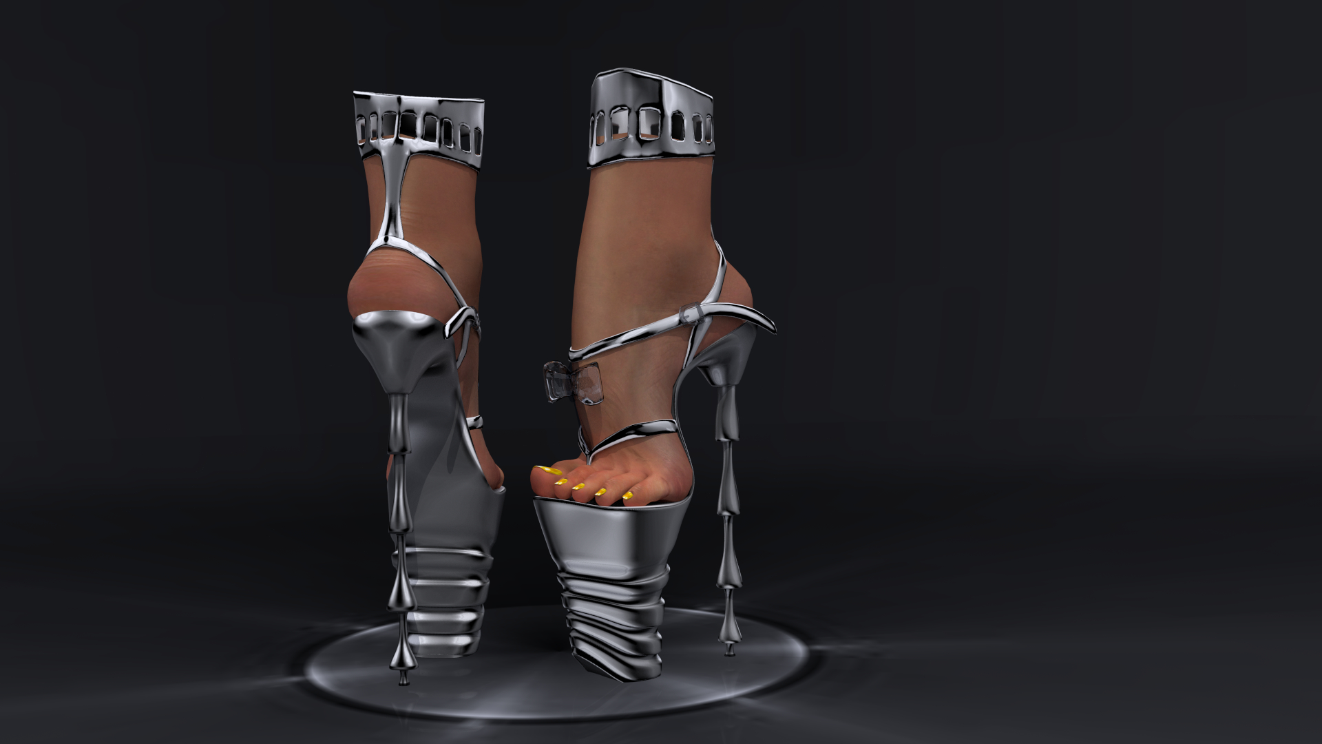 3d feet shoes model