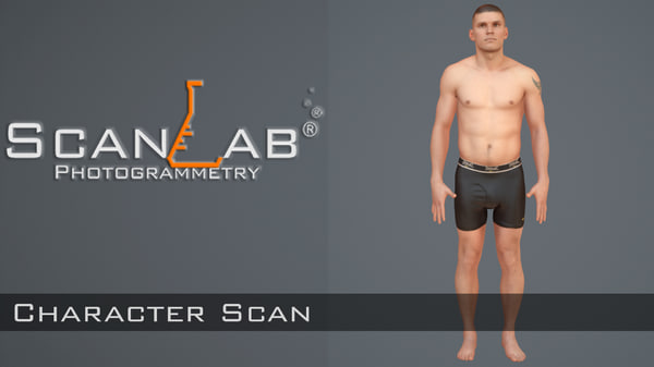 3d body scan - rigged male model