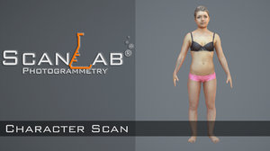 body scan - rigged female fbx