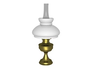 desk oil lamp 3d model