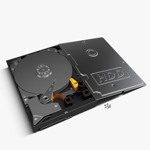 hard disk drive hdd 3d model