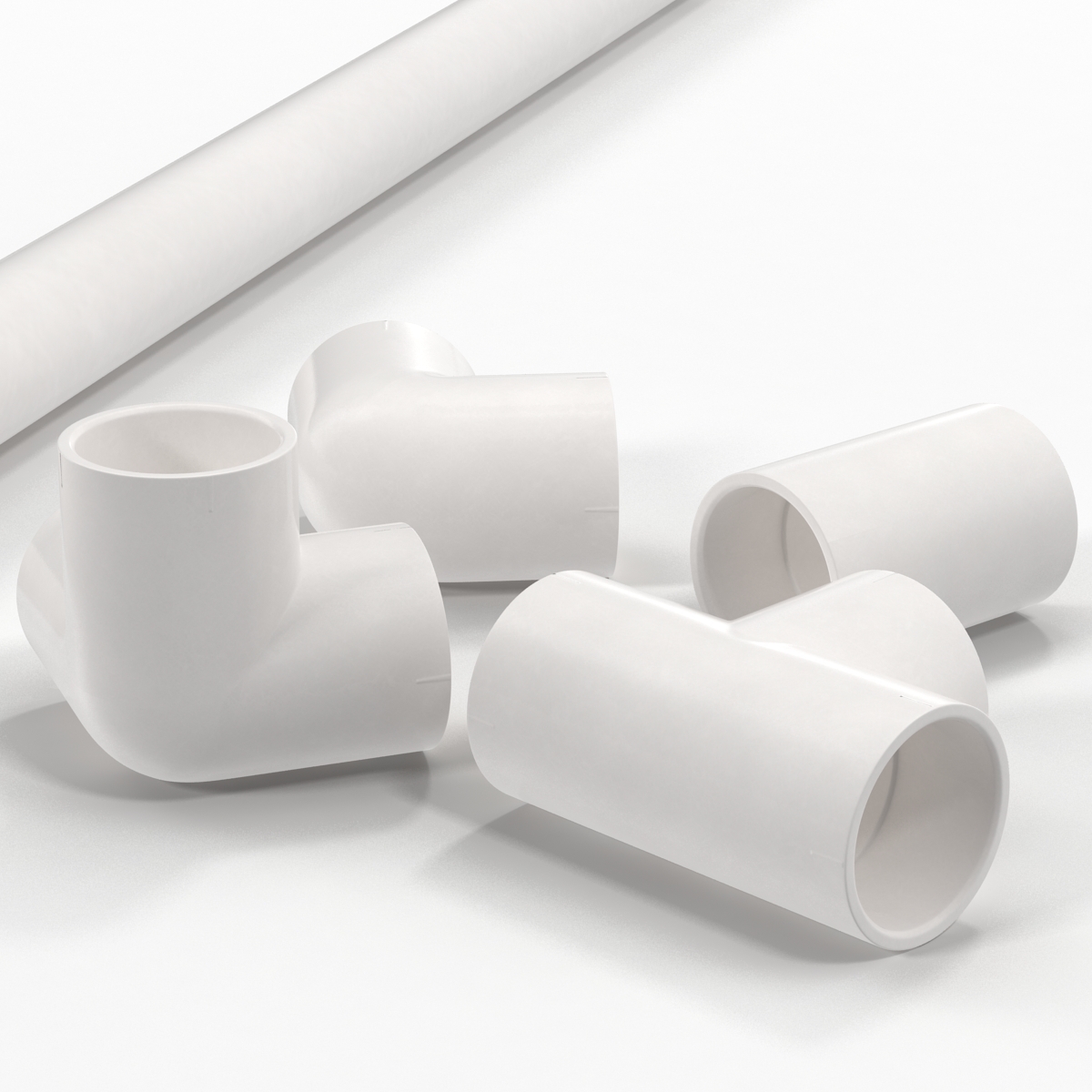 pvc pipes fitting 2 3d model