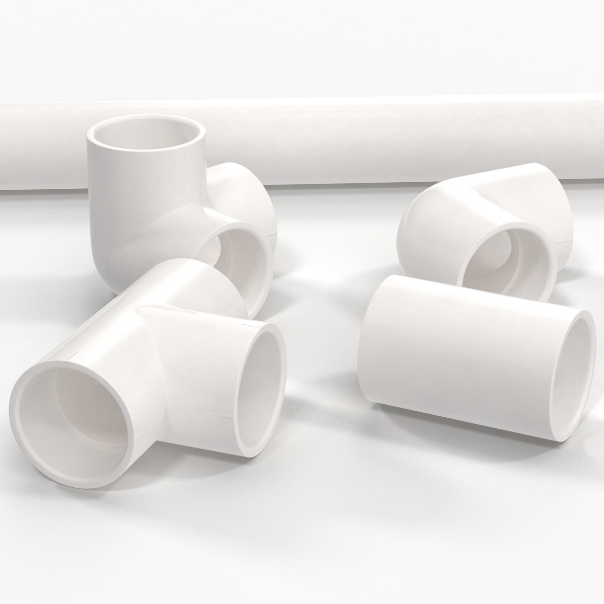 pvc pipes fitting 2 3d model