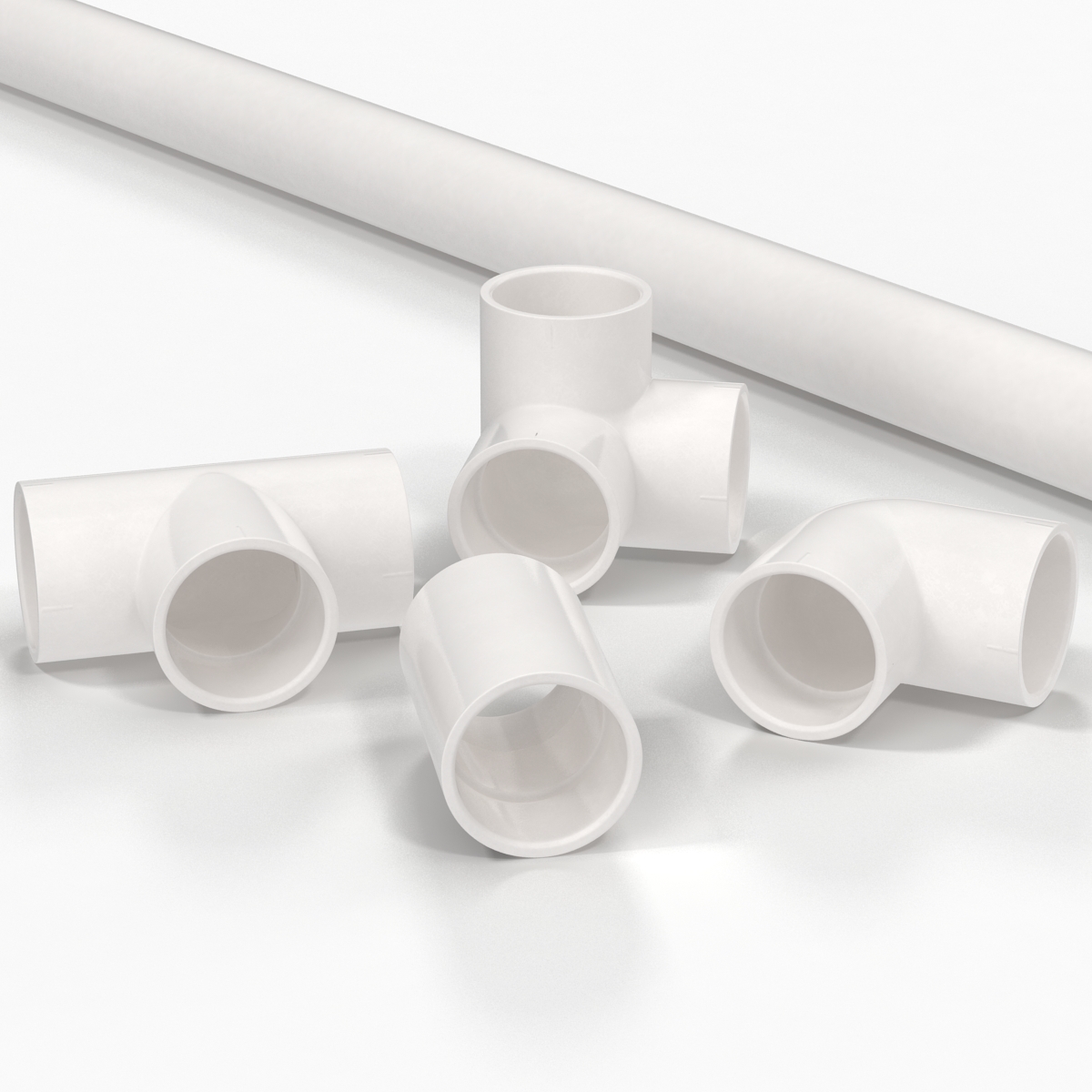pvc pipes fitting 2 3d model