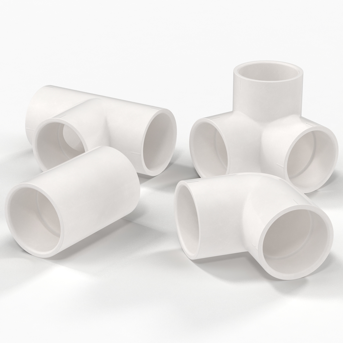 pvc pipes fitting 2 3d model