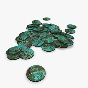 old coin 3d model