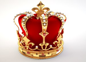 3d king crown model