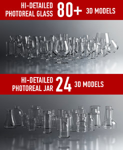3d photoreal glass