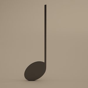 musical symbols modeled 3d model
