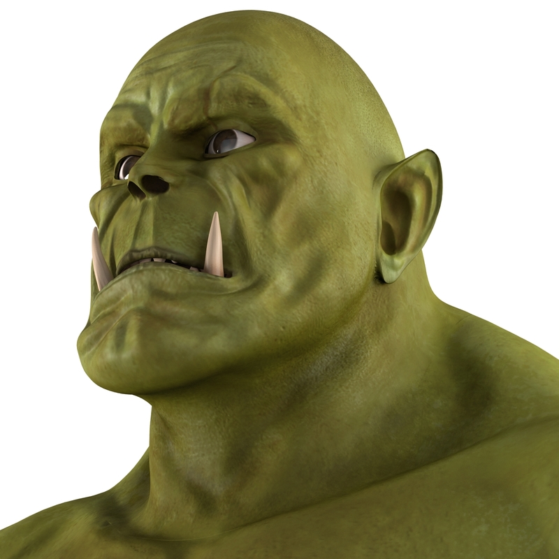 3d model green orc 2