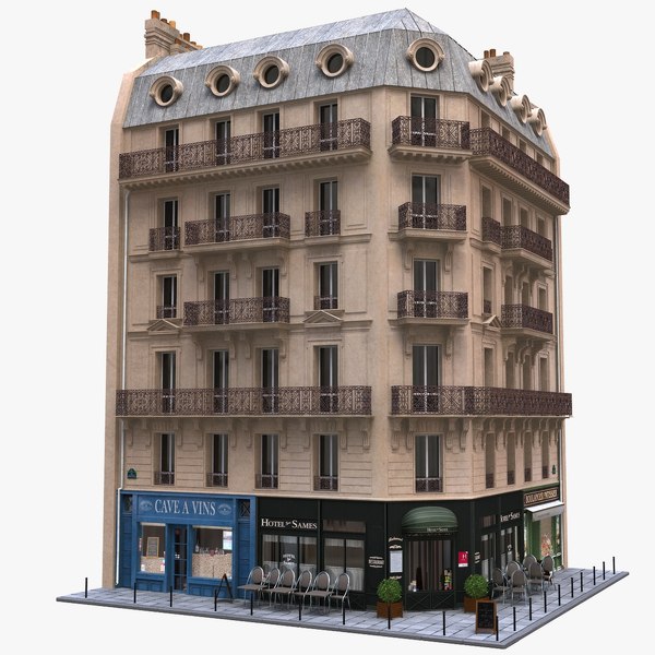 Модель отеля. 3d модель Париж. Модель гостиницы. Модель Парижский домик.