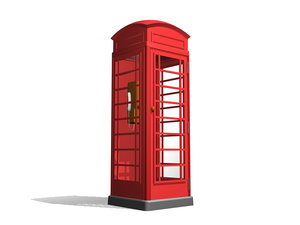 3ds max red telephone box