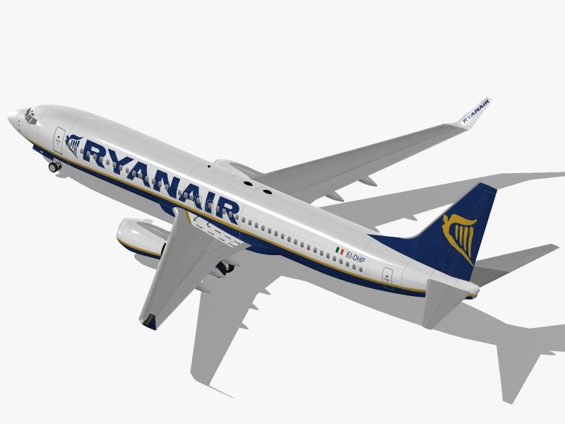 3d boeing 737-800 ryanair model