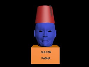 man head sultan pasha 3d max