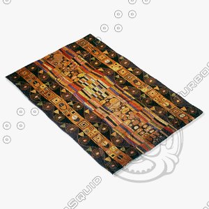 3d momeni rugs abstract nw33blk model