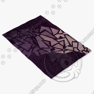 momeni rugs abstract nw119pur 3d obj