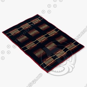 momeni rugs abstract odyssod02blk 3d model