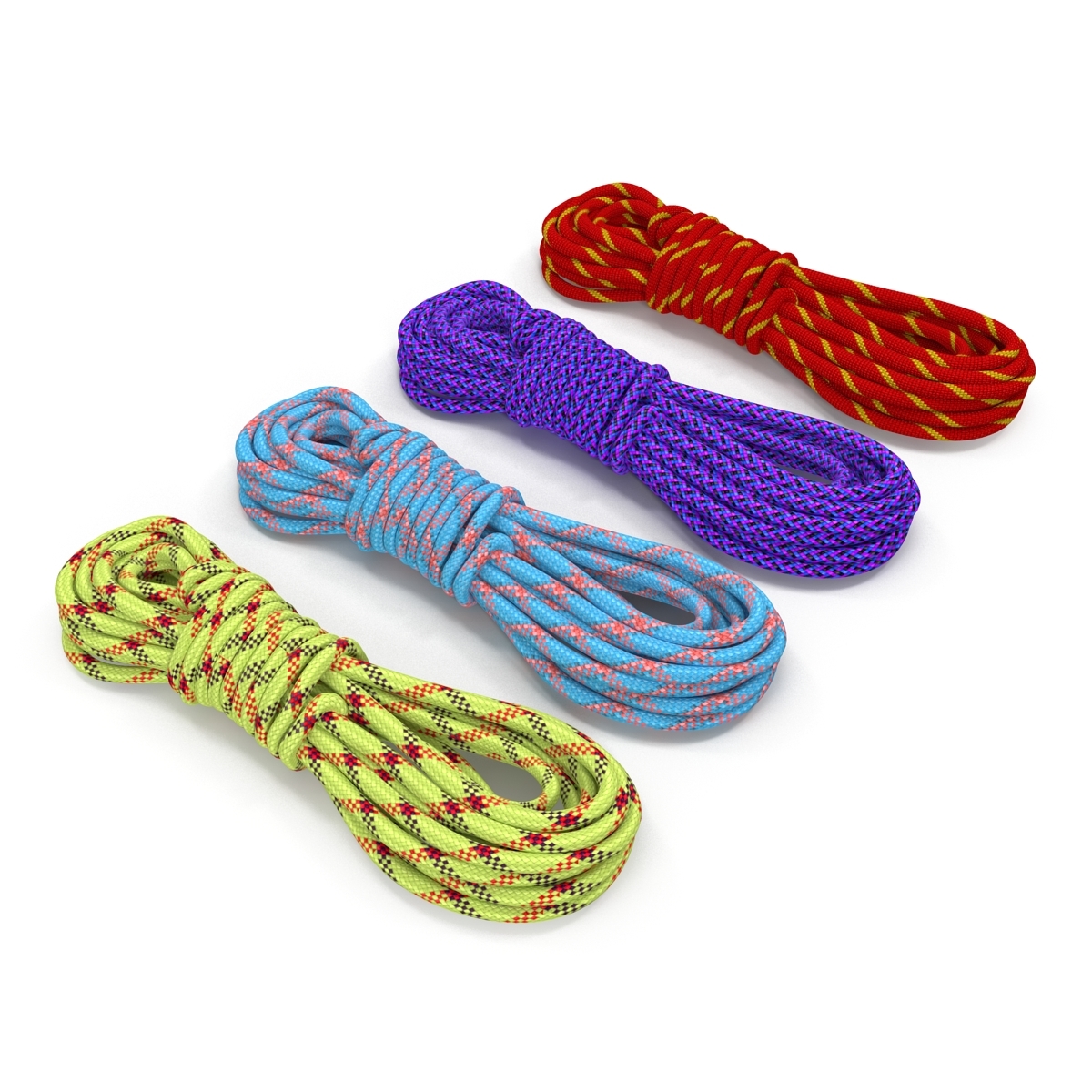 3d model rock climbing ropes set