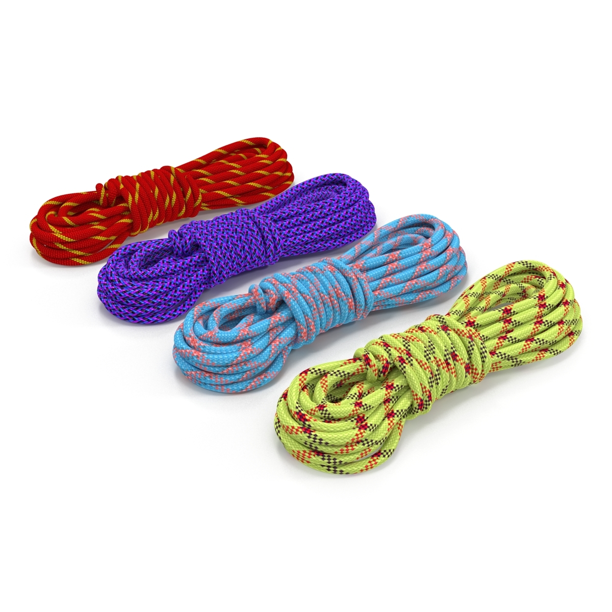 3d model rock climbing ropes set