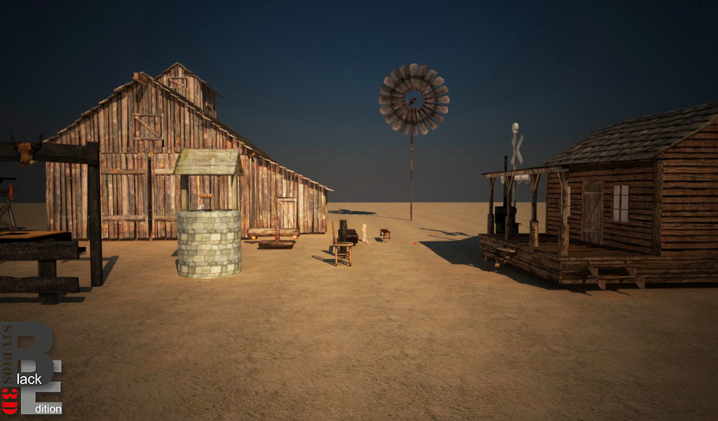 3d barn scene model