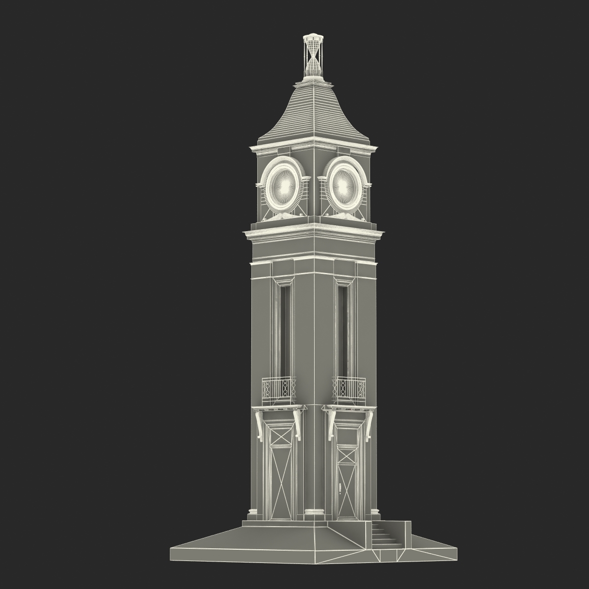 clock tower 3d max