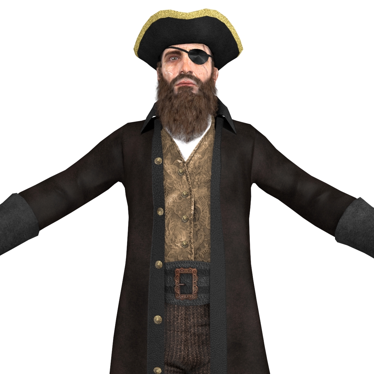 3d model pirate captain