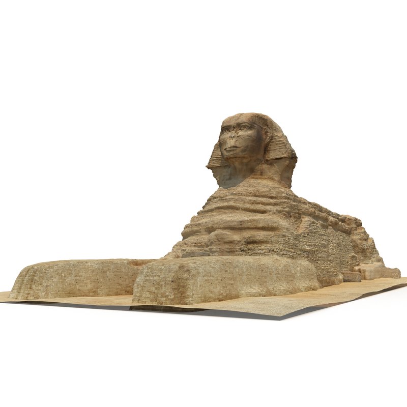 3d great sphinx giza model